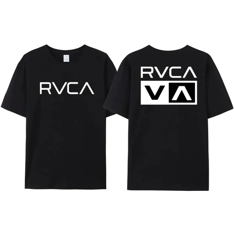Streetwear Brand Designer - RVCA T Shirt Men Women Black